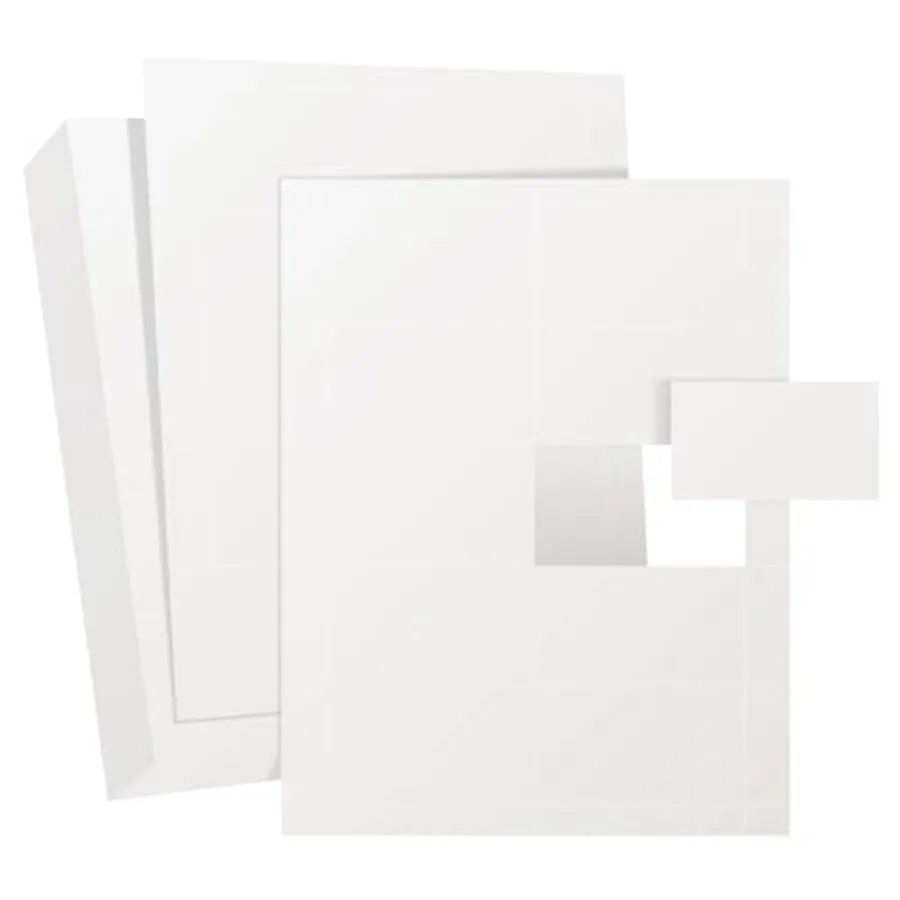 

Printable Business Cards, Premium Paper, 2" x 3.5", 10 Cards Per Sheet 8.5" x 11",Matte White, Easy Feed for Inkjet and Laser P