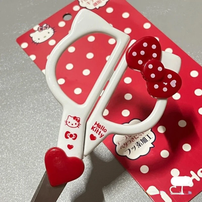 Hello Kitty Kawaii Cute Girl Heart Handmade Cutting Scissors  Cartoon Primary School Student Account Cutting Unpacking Knife