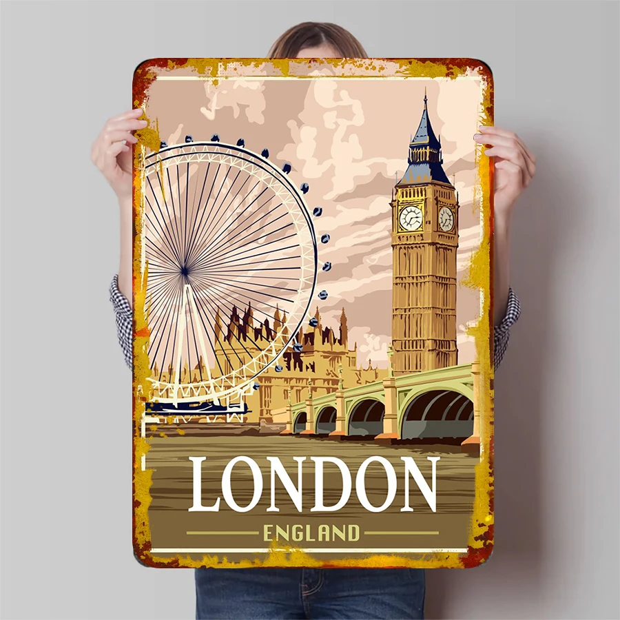Home Office Of London - London England Landmark Metal Wall Art