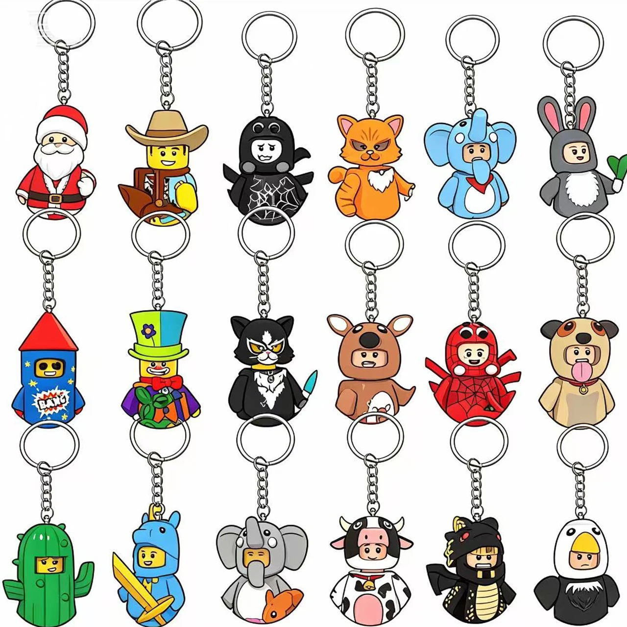 

Hot sale key chain series food fruit big collection girl boy 3D model DIY building block toy model children toy gift