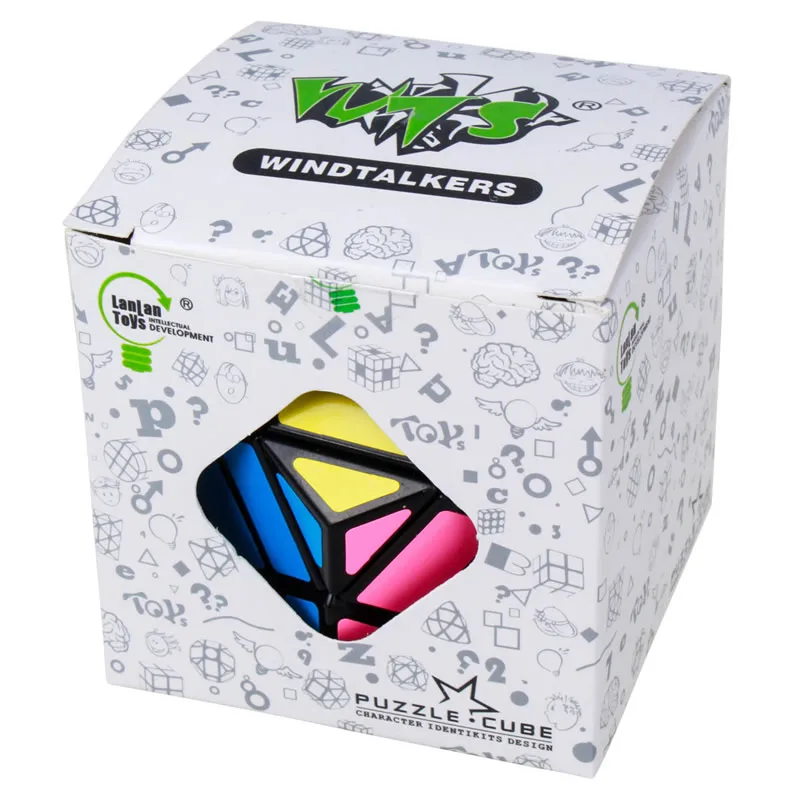 LanLan 4X4 Rhombohedral Dodecahedron Diamond Magic Cube Megaminxeds ปริศนาความเร็ว Antistress ของเล่นของเล่นเพื่อการศึกษา