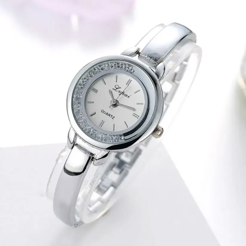 Classic Women Watch Fashion Ladies Watches Women Unisex Stainless Steel Rhinestone Quartz Wrist Watch