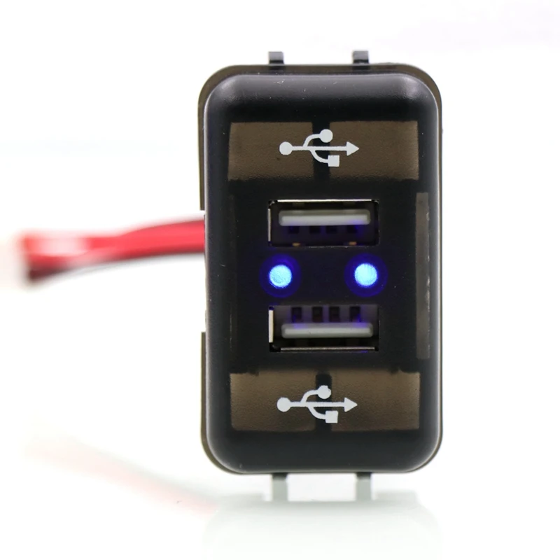 Presa di alimentazione per caricabatteria da auto Dual USB per auto con luce a LED per VOLVO FH FH12