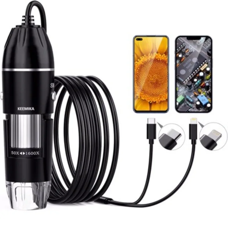 2-In-1 Cross-border Smartphone 1600 times Handheld Portable Microscope New 2 million Digital Microscope