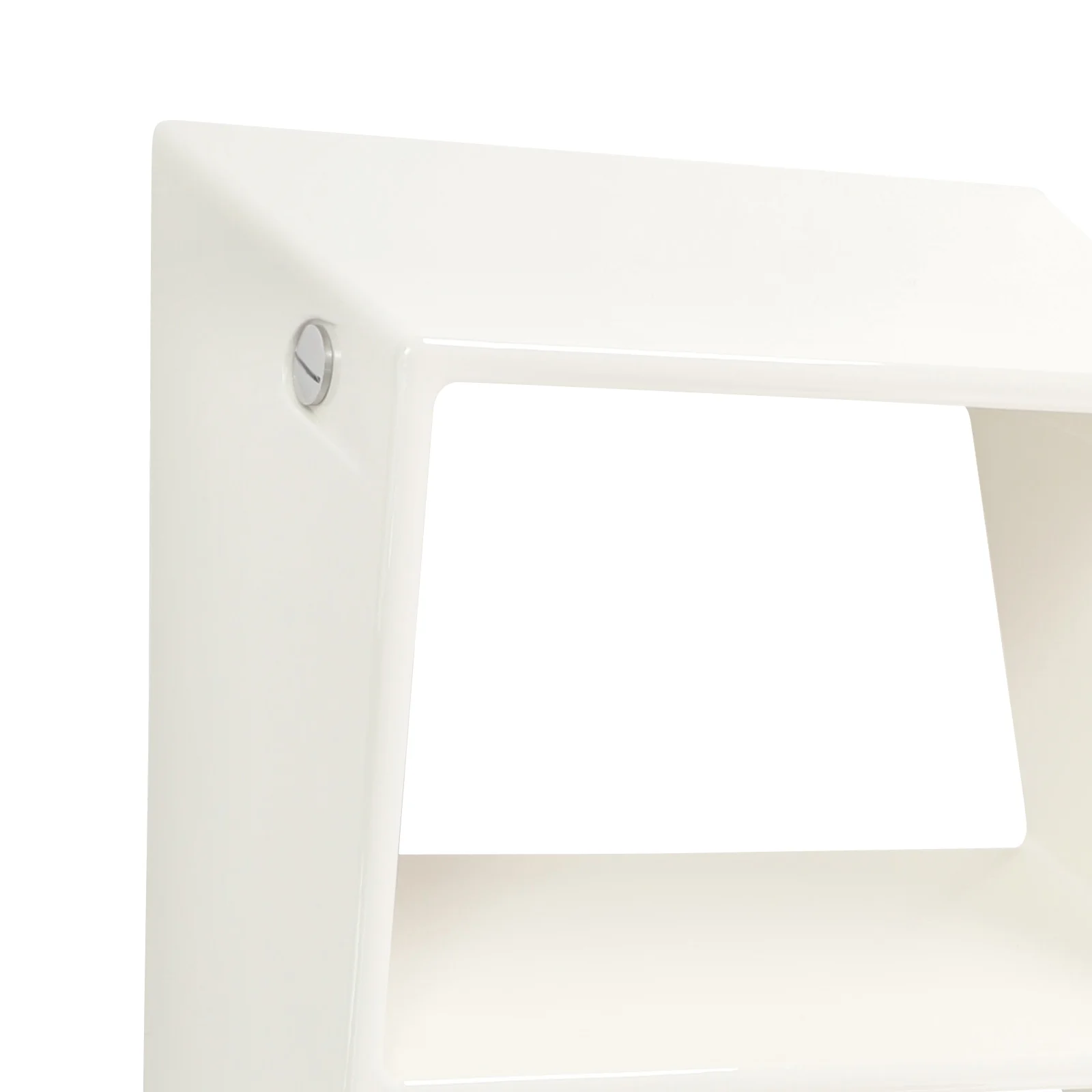 الأبيض PC الحديد 44*58*61 سنتيمتر ثلاث خطوات متعرجة سلم البراز للطي متعددة الوظائف تخزين الرف غرفة المعيشة الرف سلم