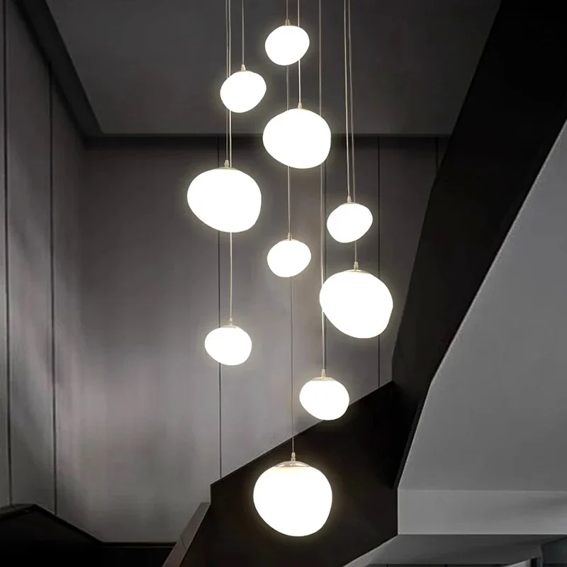 Modern Villa Ceiling Chandeliers Rotation Hanging Pendant Light Fixture Indoor Decor Lamp For Dining Room Living Room Stairc