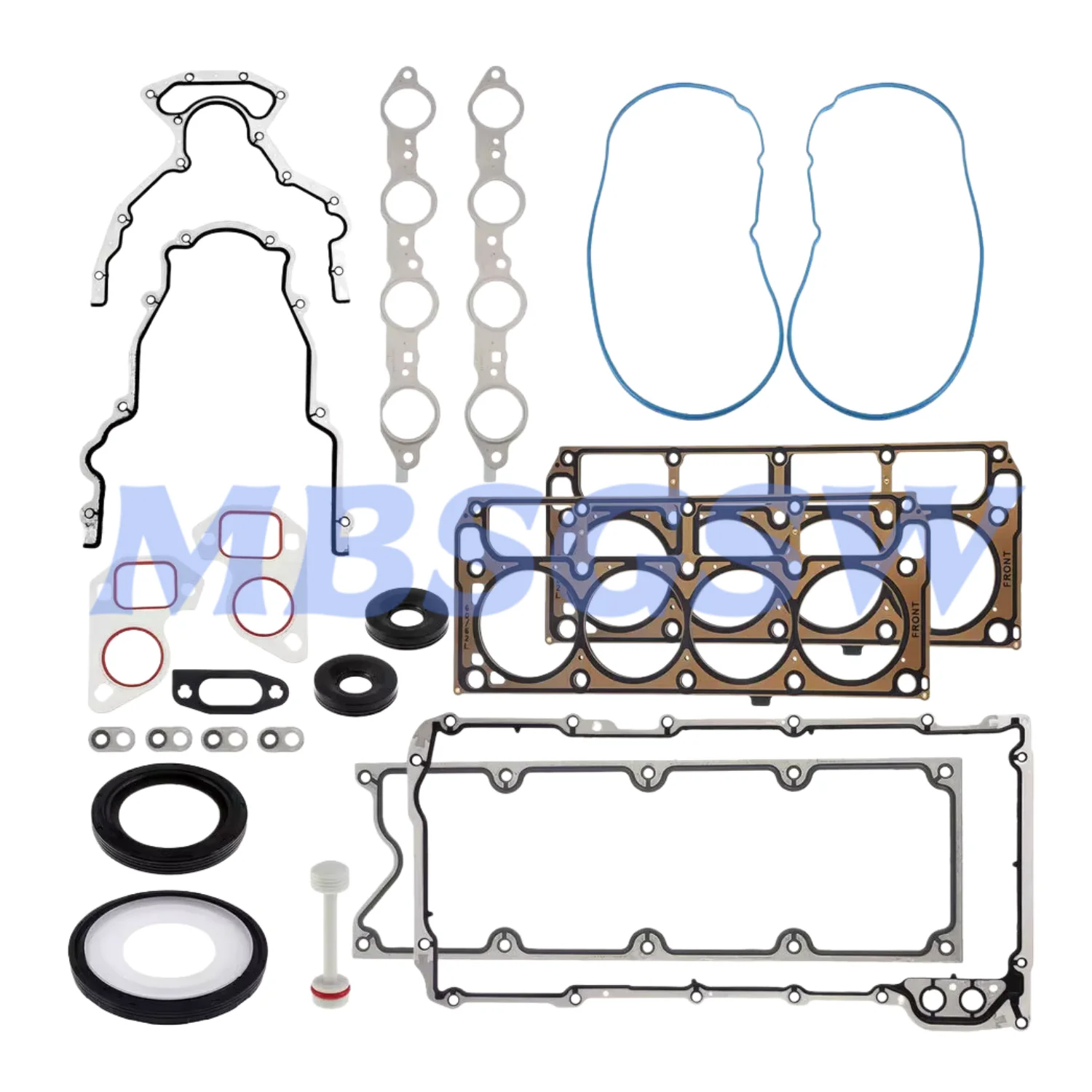 Engine Rebuild Kit Full Gasket Piston Rings Mian ConRod Bearing Set Fit 4.8 5.3 6.0 L V8 GAS For 99-17 GM Gen IIl 4.8L 5.3L 6.0L