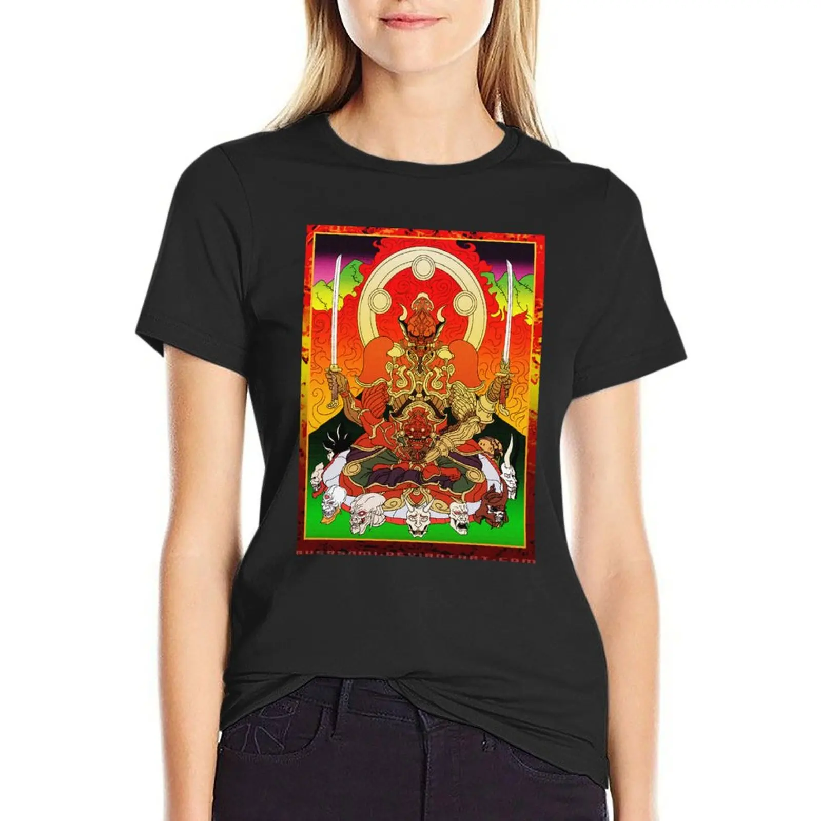 

Yoshimitsu, Tekken and Soul Calibur, Buddhism Art Style T-Shirt plus sizes sports fans t-shirt dress for Women long