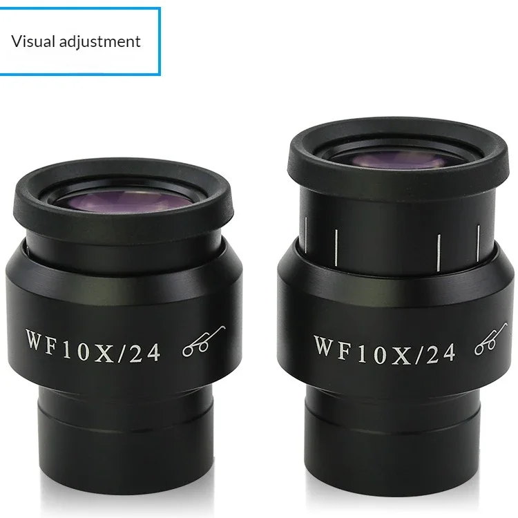 Diopter Adjustable Eyepiece WF10X VOF 22mm 23mm 24mm High Eye-point  FMC Optical Lens for Stereo Microscope 30mm Mounting Size