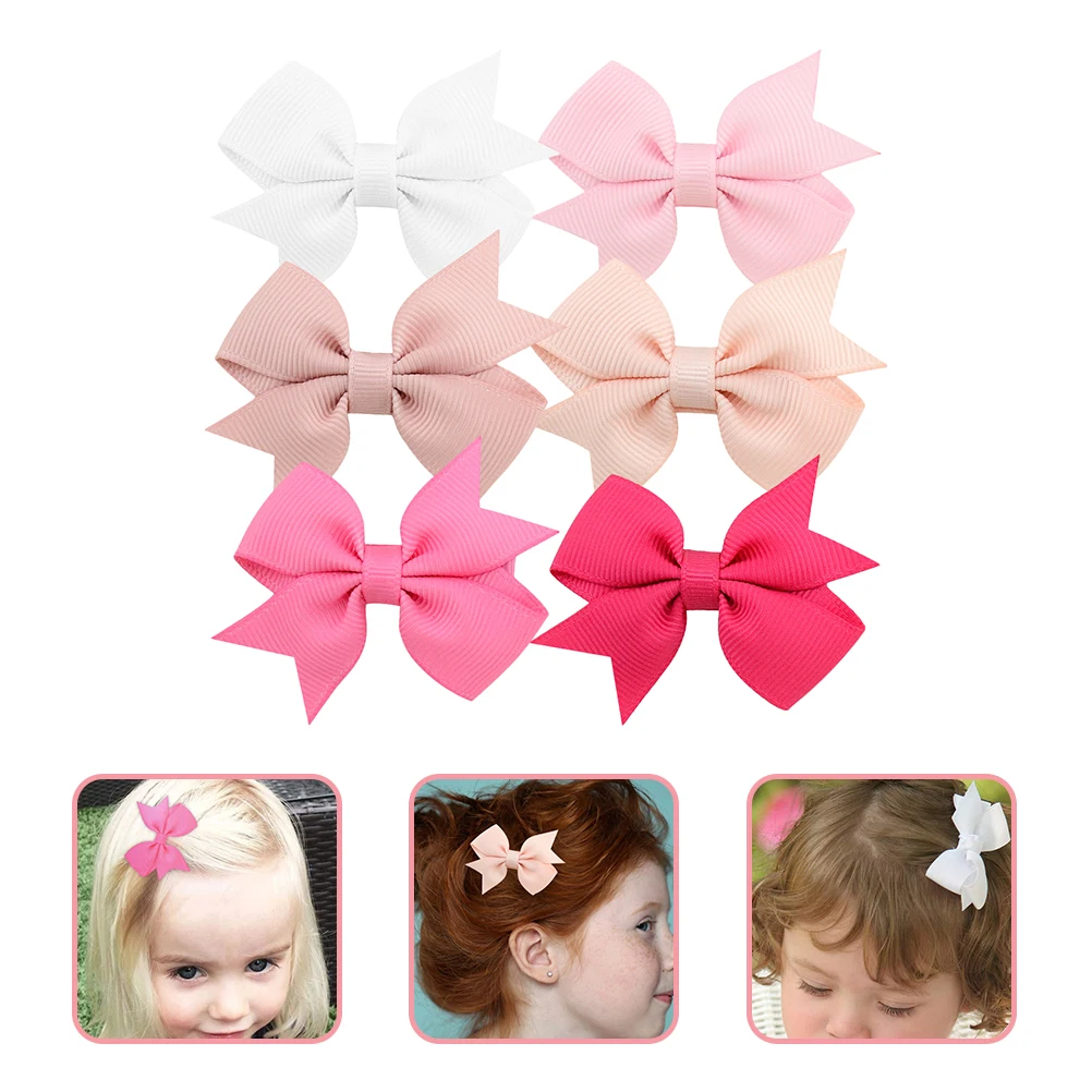 

12pcs Bows Clips Girls Toddler Ribbon Bowknot Barrettes Kids Small Kids Hair Accessories Bows Hair Accessories Women Flowers