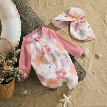 Baby and Toddler Swimwear with Hat 1