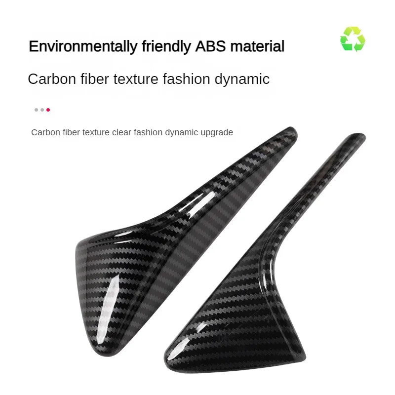 For Tesla Model 3 Highland 2024 Side Camera Cover Lens Protector Leaf Board Sticker ABS Carbon Fiber New Model3+ Car Accessories