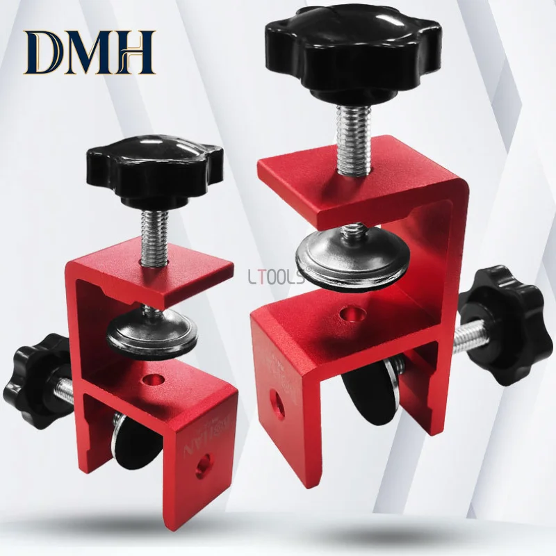 DMH-New 25mm Adjustable Jigs Universal Closing Fixing Clip Closing Fixed Clamp Carpentry Cabinet Wardrobe Wooden Board Install T