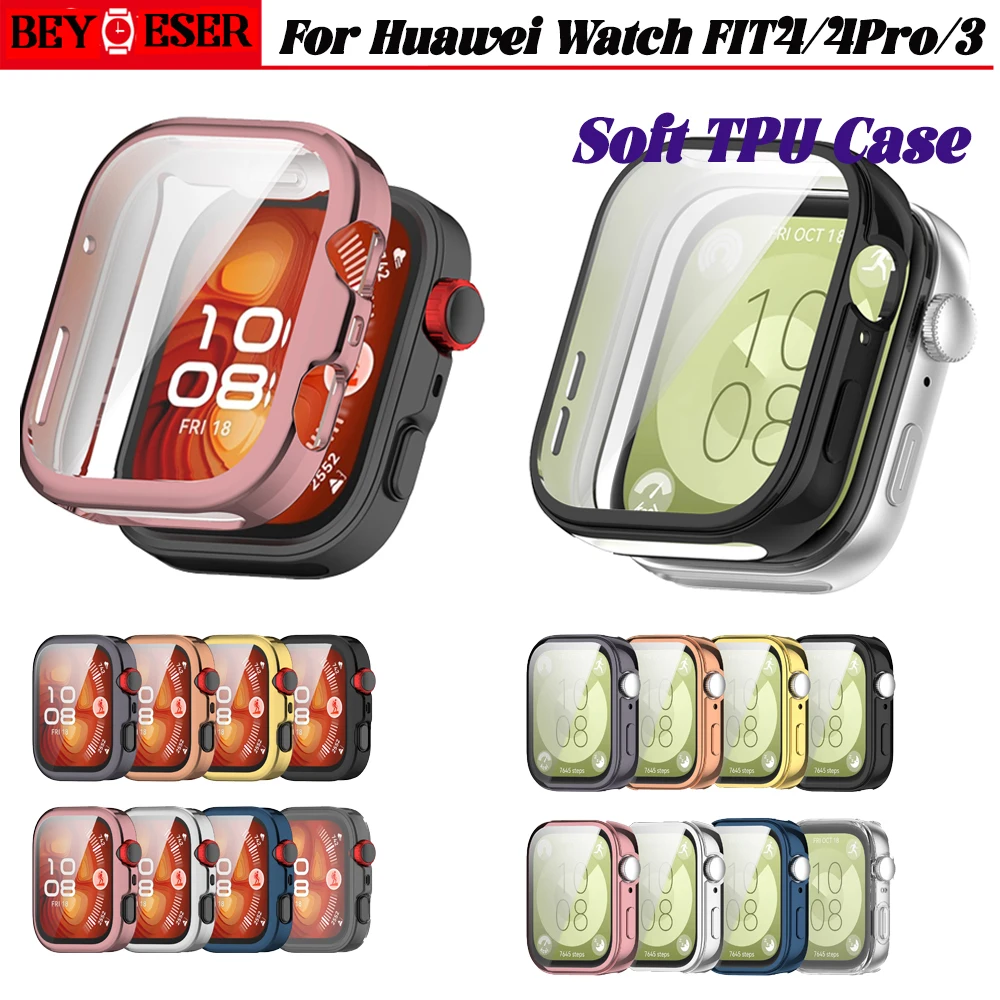 

For Huawei Watch Fit 4/ 4PRO/3 Full Cover SmartWatch TPU Screen Silicone Case Protective Frame Bumper Shell Accessories