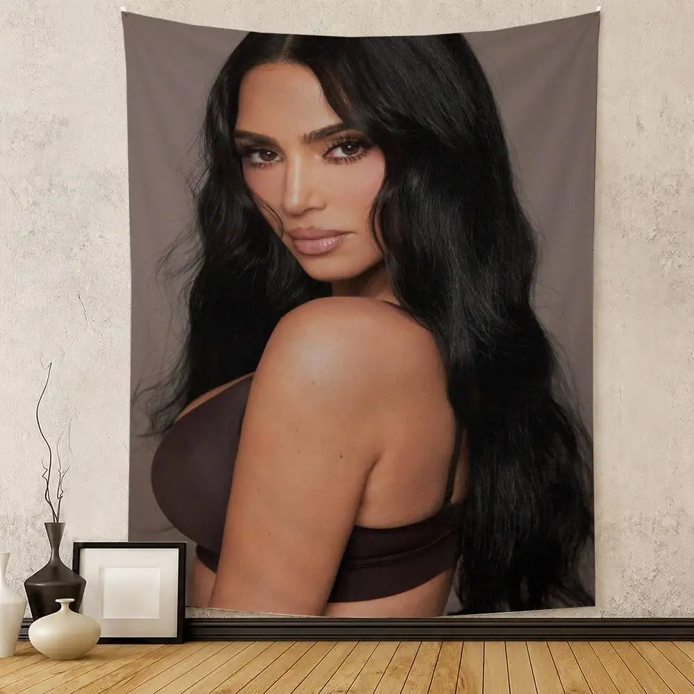 K-Kim K-Kardashian Funny Meme Flag Digital Printing Banner for Garage Wall Out Door Decoration