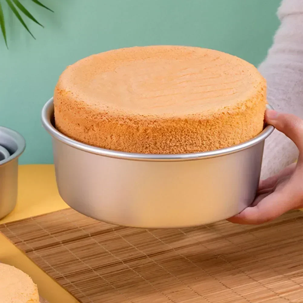 2/4/6/8/10 pollici Stampo per torta in chiffon di alluminio Antiaderente Torta per alimenti Pan Torta rotonda fai da te Bakeware Cucina di casa Cottura della torta Stampo Pan
