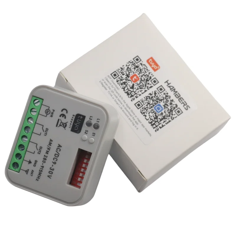 Tuya Wifi Garage RF Smart Receiver 300-868 MHz 433,92 868 MHz 2ch Universal Garage Tür Tor öffner Controller für Alexa – Detail 7