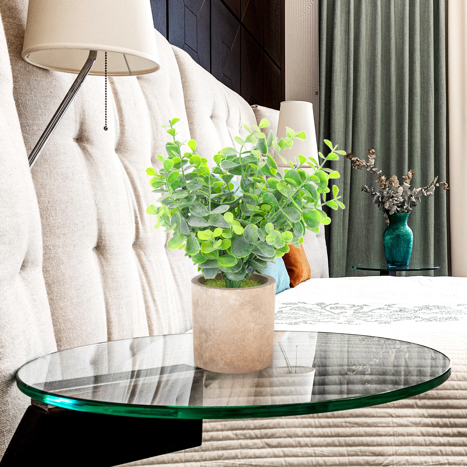 

3Pcs Realistic Bonsai Adornment Premium Material Decorative Desktop Potted Plant Easy Care Home Office Decoration