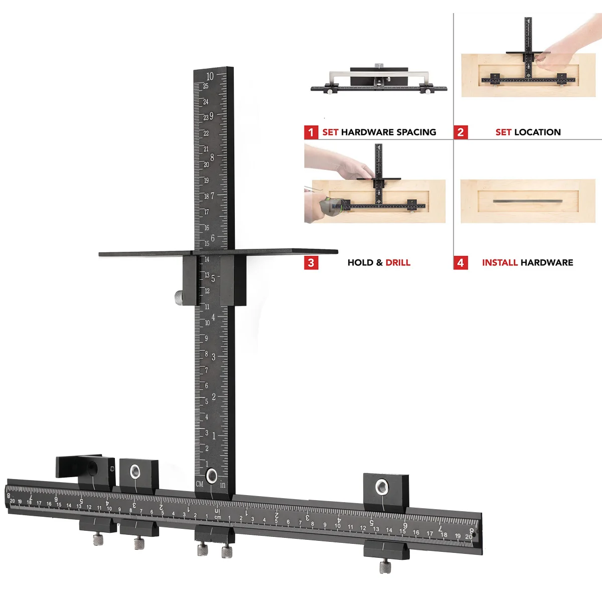 أجهزة خزانة قابلة للتعديل للتركيب الدقيق للمقابض الأمامية والأدراج والأدراج من الألومنيوم #3