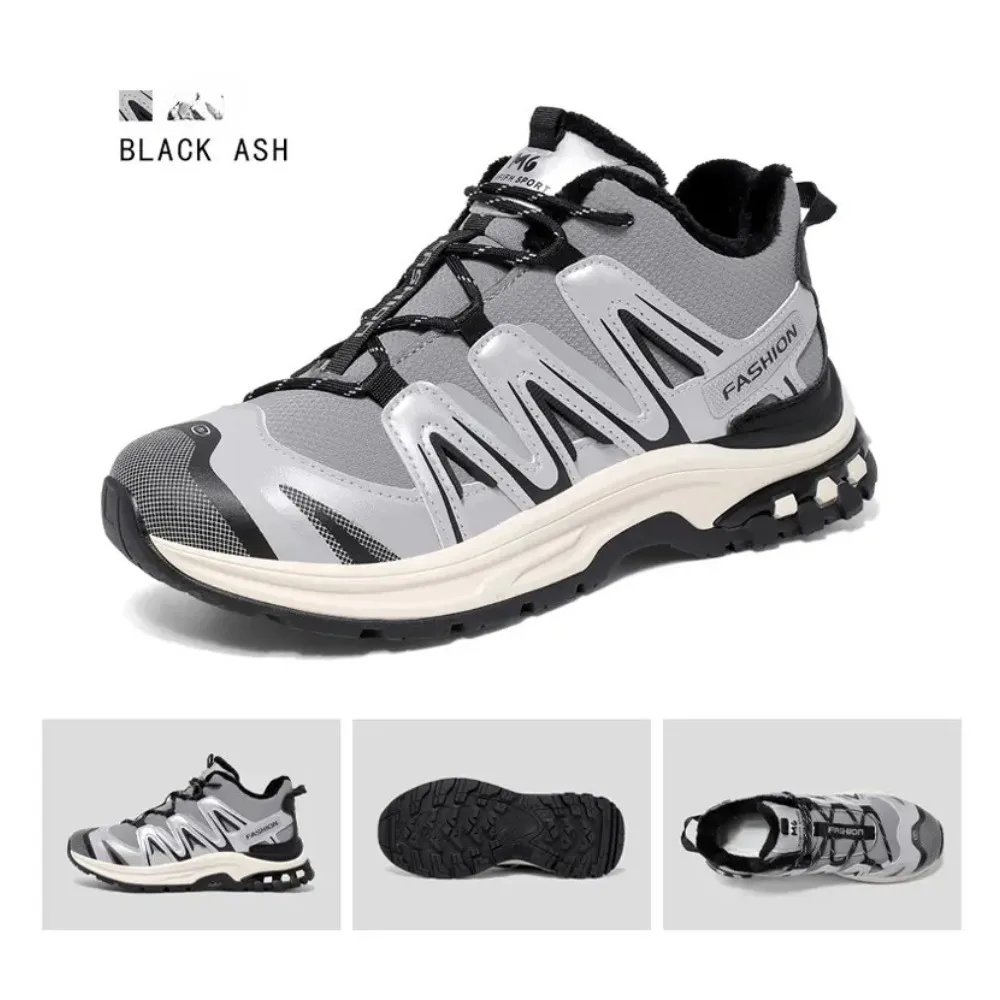 

2025 мужская походная обувь на платформе, уличные противоскользящие кожаные треккинговые кроссовки, мужская альпинистская обувь для кемпинга, мужская прочная рабочая обувь