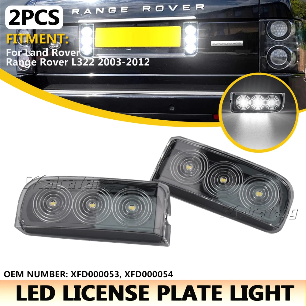 1 paar LED Hinten Stoßstange Reverse Licht Stamm Schwanz Kennzeichen Lampe Für Land Rover Range L322 2003-2012 XFD000053