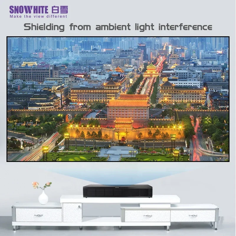 Snowhite 100 Inch 16:9 Ultra Korte Worp Projector Scherm Alr Ust Home Theater Projectie Fabriek