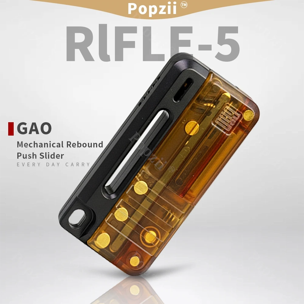 

GAO Studio NEW PC RlFLE 5 Rebound Push Slider EDC Adults Stress Relief Toy Office Stress Relief Gadgets Fidgeting toys