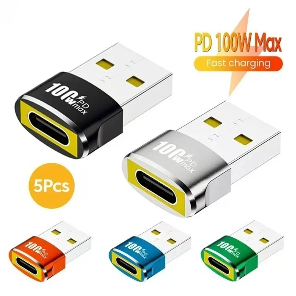 PD 100W USB 3.0 OTG Adapter Type C Female to USB A Male Converter For PC Macbook Air Pro Samsung Xiaomi USB C Adapter Connector