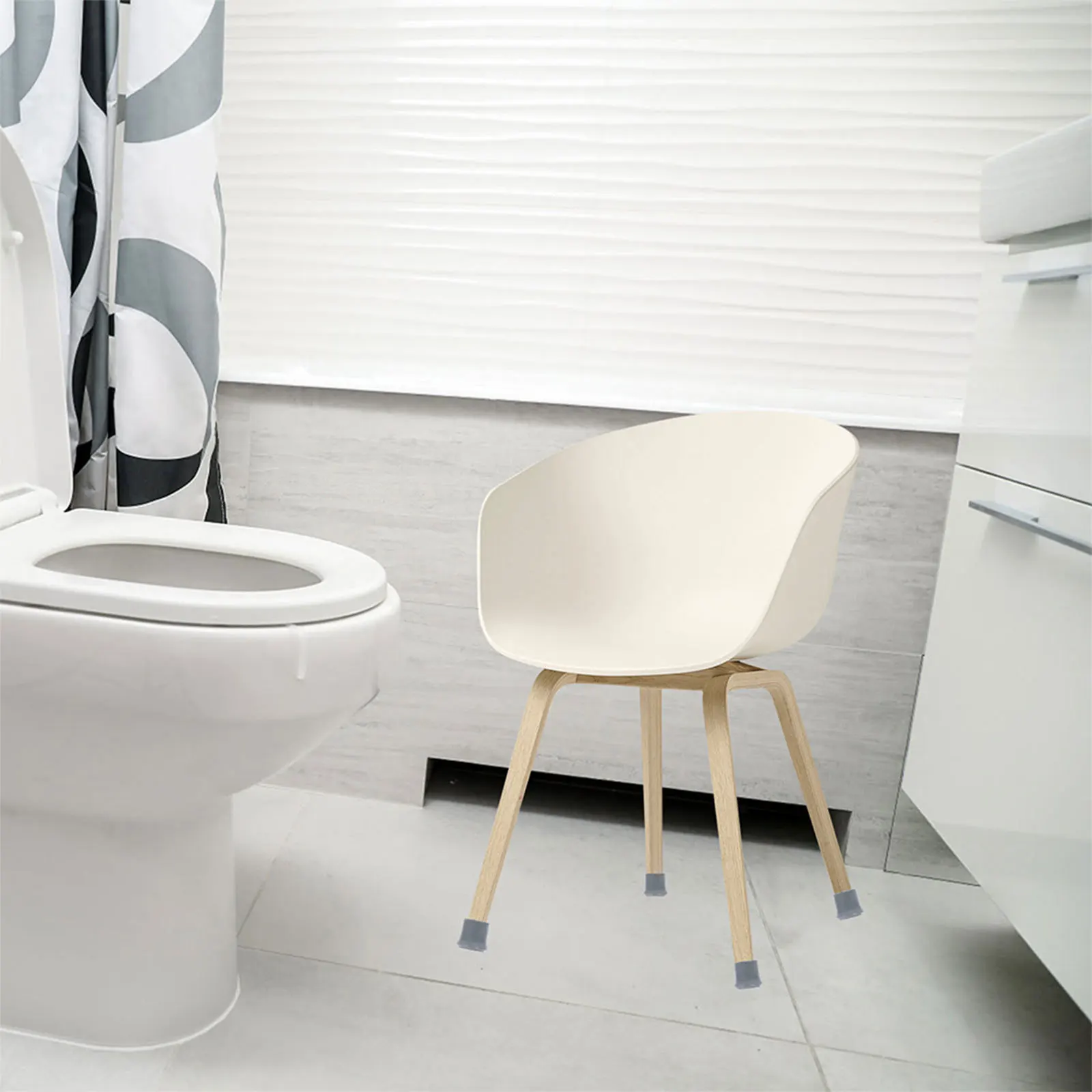 

4Pcs Shower Chair Legs Caps Replacement Non Slip Rubber Feet for Bath Stool Toilet Seat Safety Anti Slip Grip Crutch Stoppers