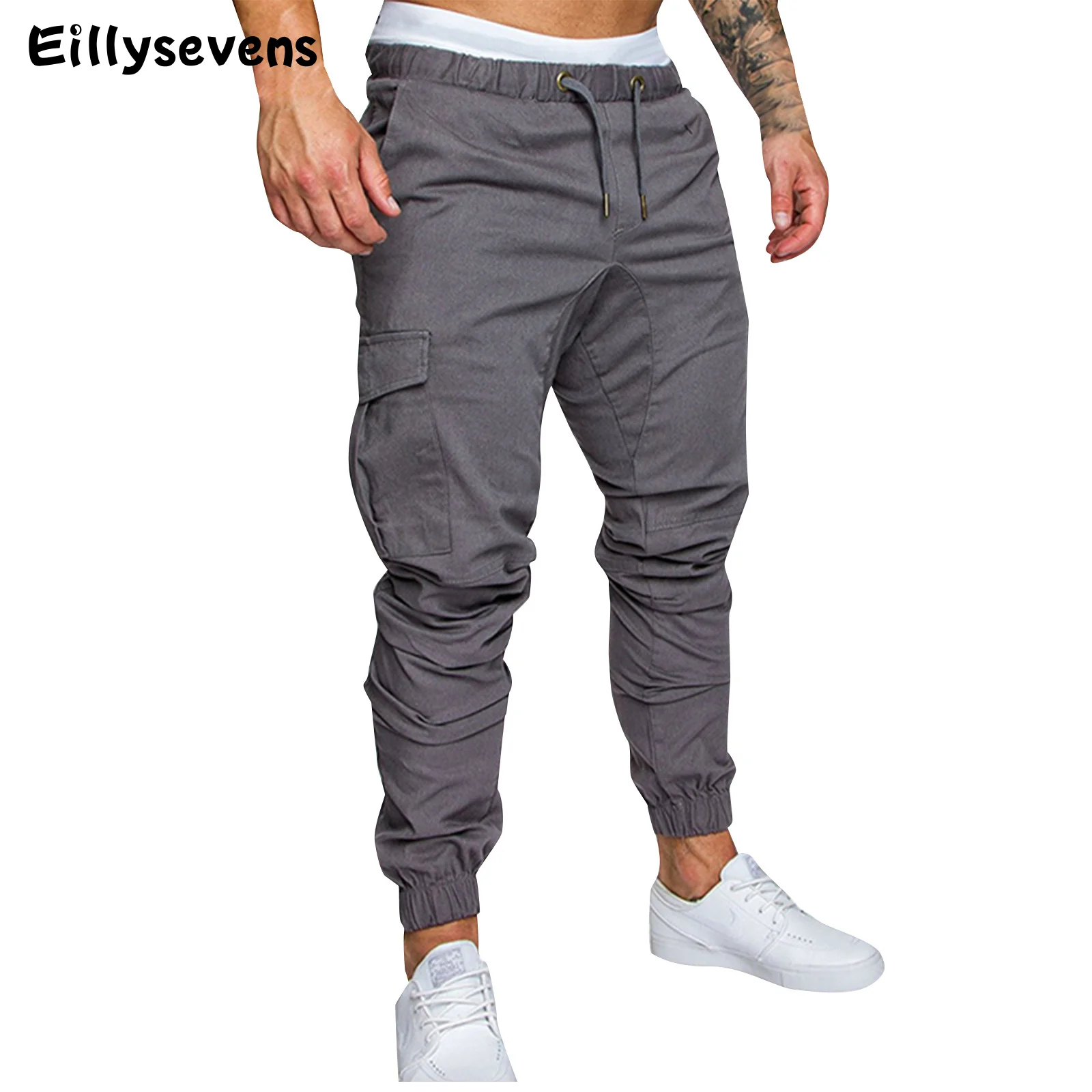 

Cargo Pants Male Slim Fit Men's Overalls Solid Color Trousers Multi-Pocket Casual Pants Pantalon De Travail Pour Homme 2023