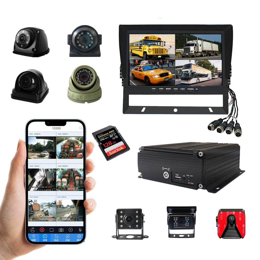 Tech Wholesale 1080P Full HD 4G GPS DMS CCTV AI Mobile Mdvr For Truck Dvr