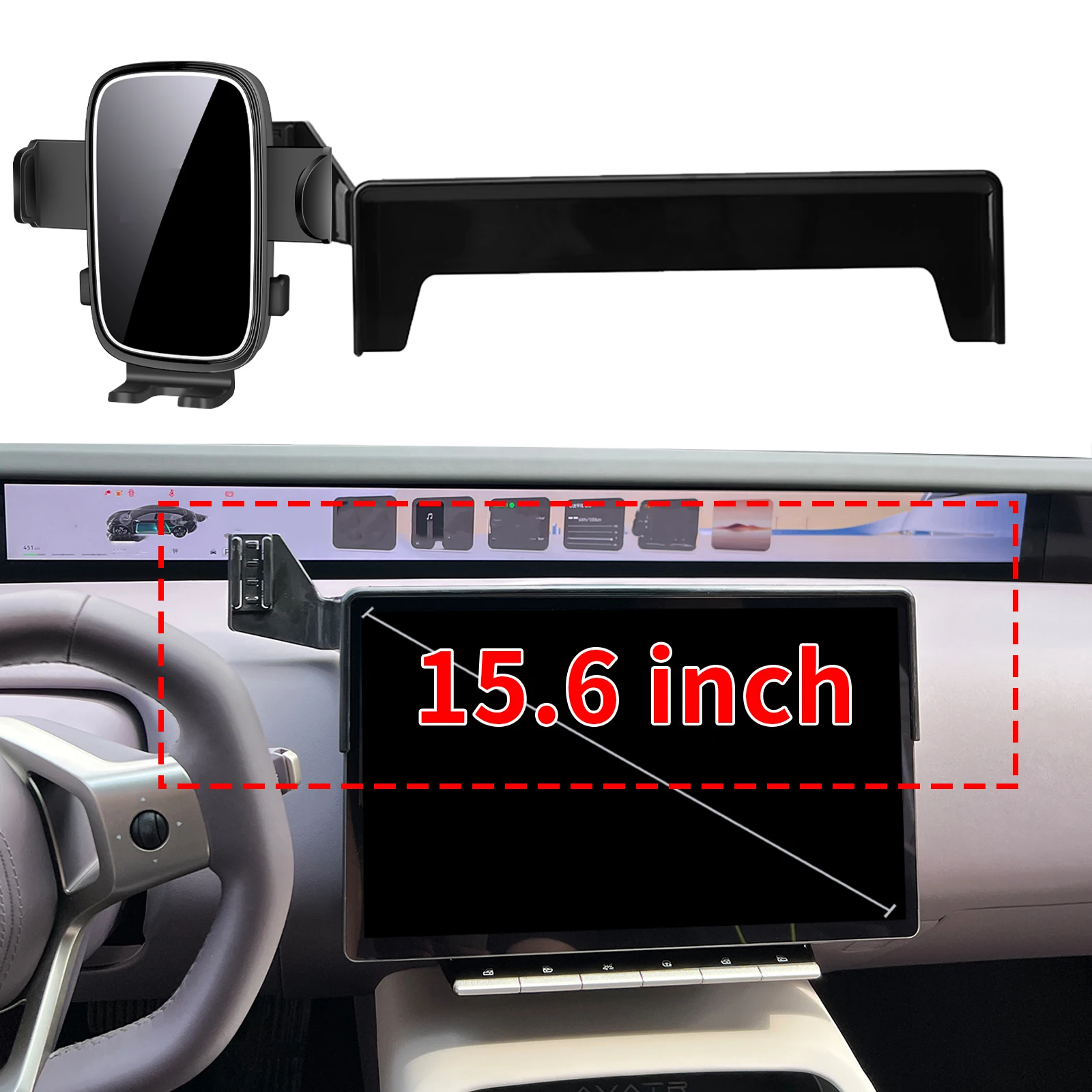 

fit for AVATR 12 2023 2024 2025 15inch Custom Fit Phone Holder Mount Dashboard Screen Base No Drill Car​​ accessoires