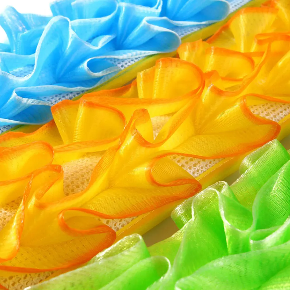 

2pcs Scrubber Sponge Long Strap Back Scrubber Bath Ball Deep Cleaning Lightweight Travel Practical Single-Sided Polyester Sponge