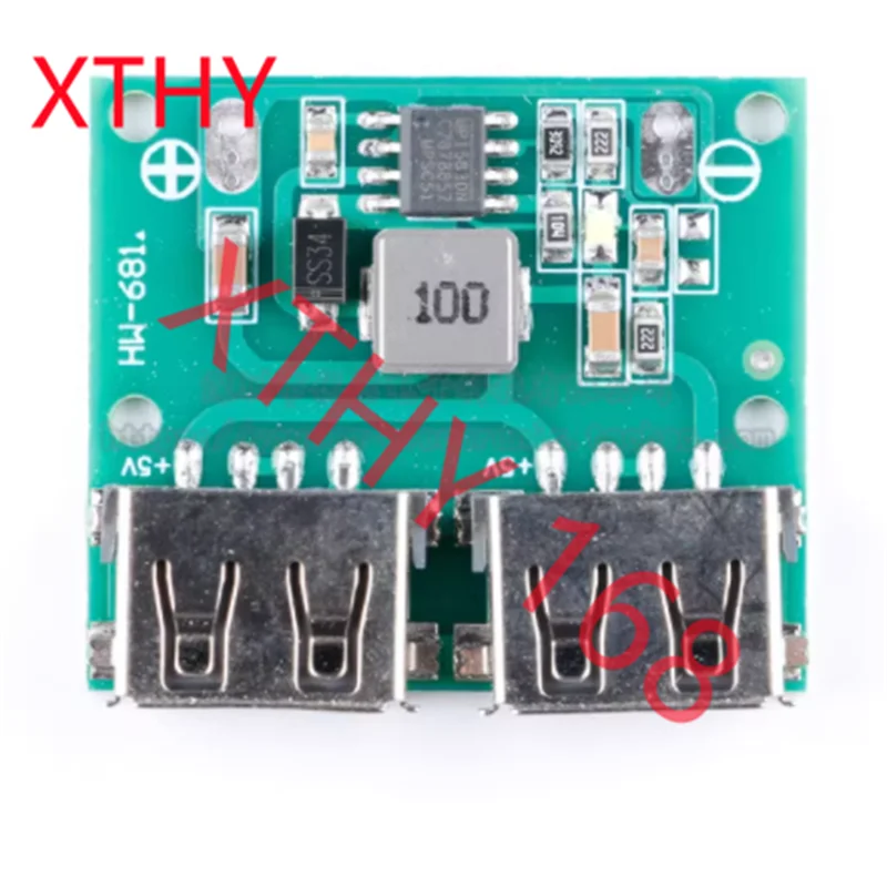 Dual USB output 9V/12V/24V to 5V 3A DC-DC car charging voltage reduction and stabilization charging module