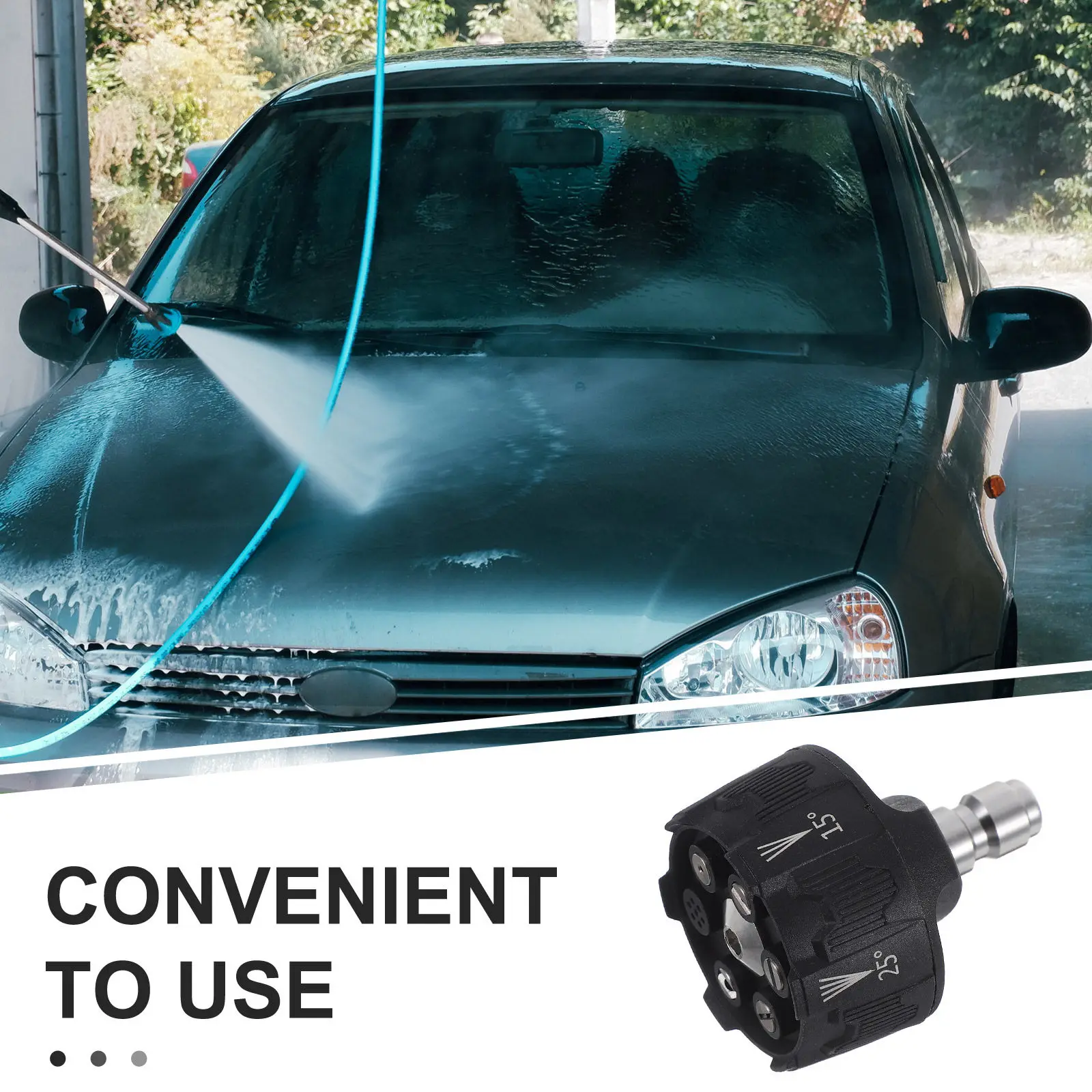 Quick Connect High Pressure Nozzle 1 4 Multifunction 6in1 Fan Jet Nozzle for Outdoor Cleaning Patio Car