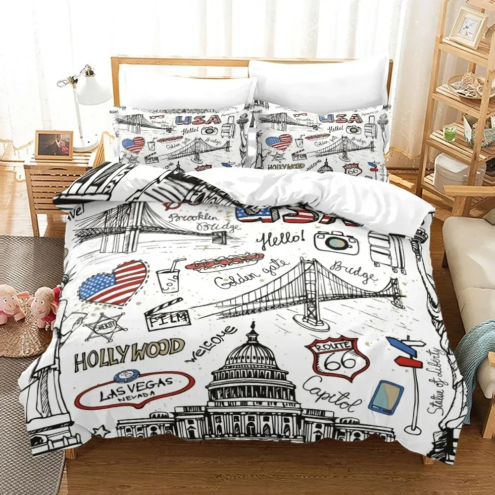 

Statue of Liberty Attractions In New York 3D NEW Duvet Cover Pillowcase Bedding Set Adult Boy Girl Bedroom Single Double Large