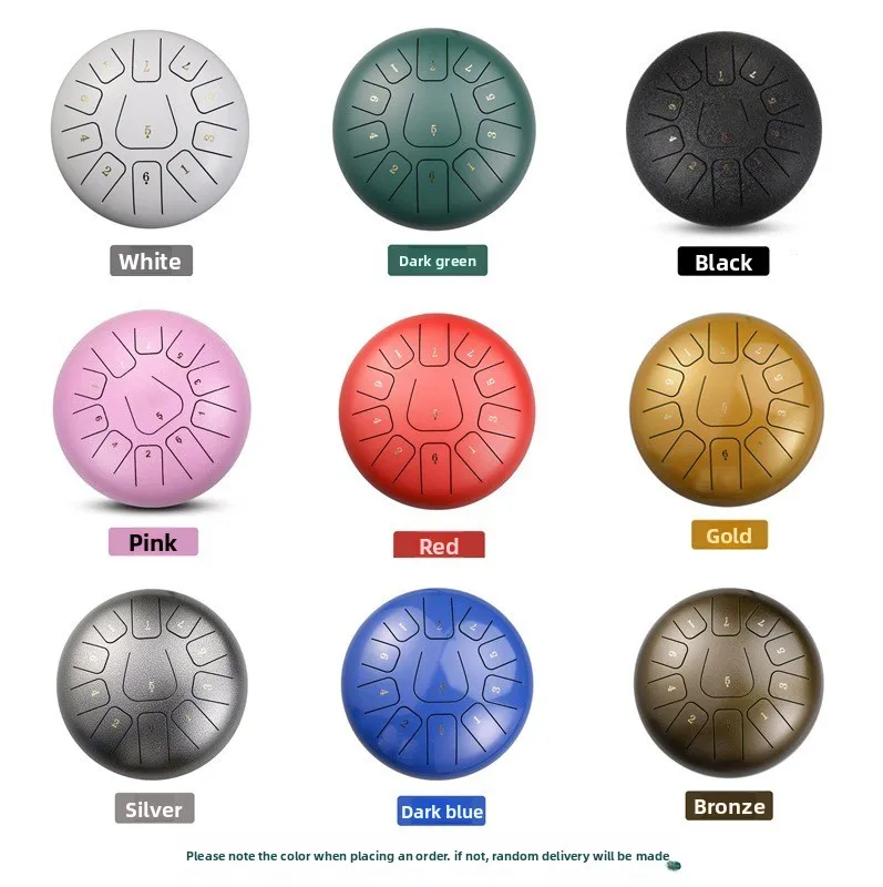 10 Inch 11 Tone C Color Hollow Beginner Professional Instrument 12 Inch 11 Tone Steel Tongue Drum Music