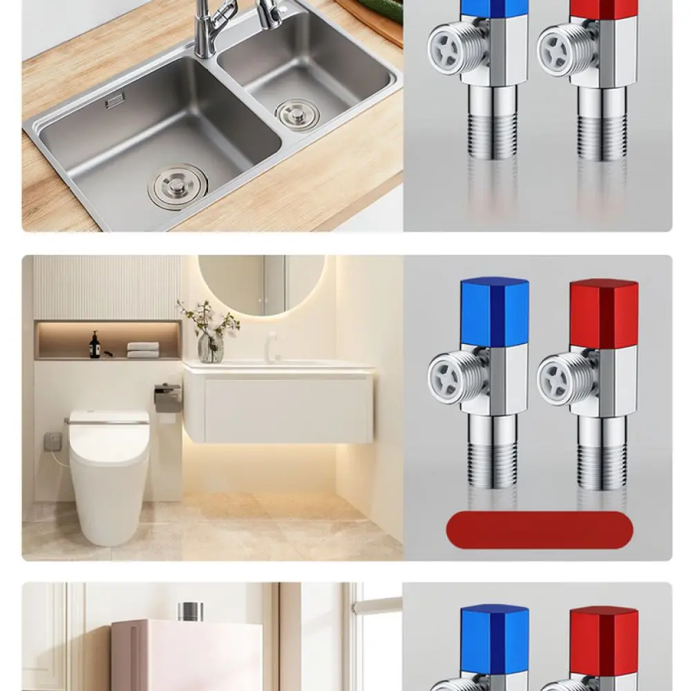 High Quality Solid Brass Angle Valve Chrome Finish Water Flow Controller For Bathroom Kitchen Sink Pipe Connection
