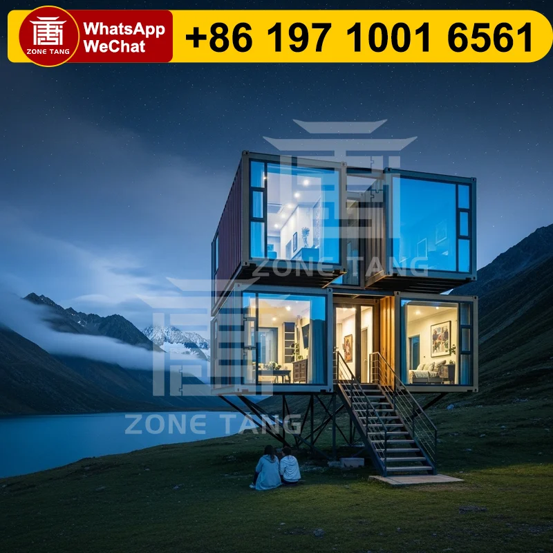 

Container House Flat Pack House Temperature Control Modular Homes Dining Room Kit Homes Factory Prefabrication Modular Expansion