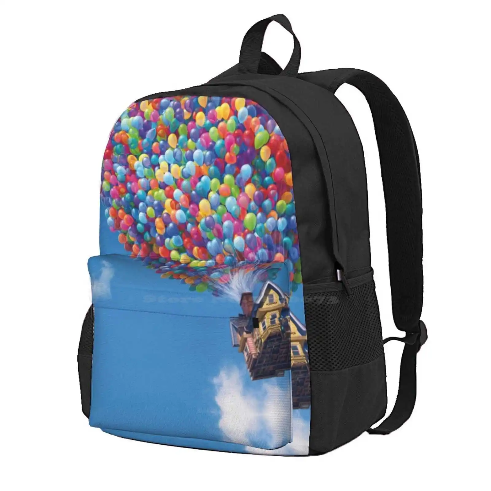 The House From Up Hot Sale Schoolbag Backpack Fashion Bags Pixar Up Cute Ballons Movie Colourful Colorful Animation