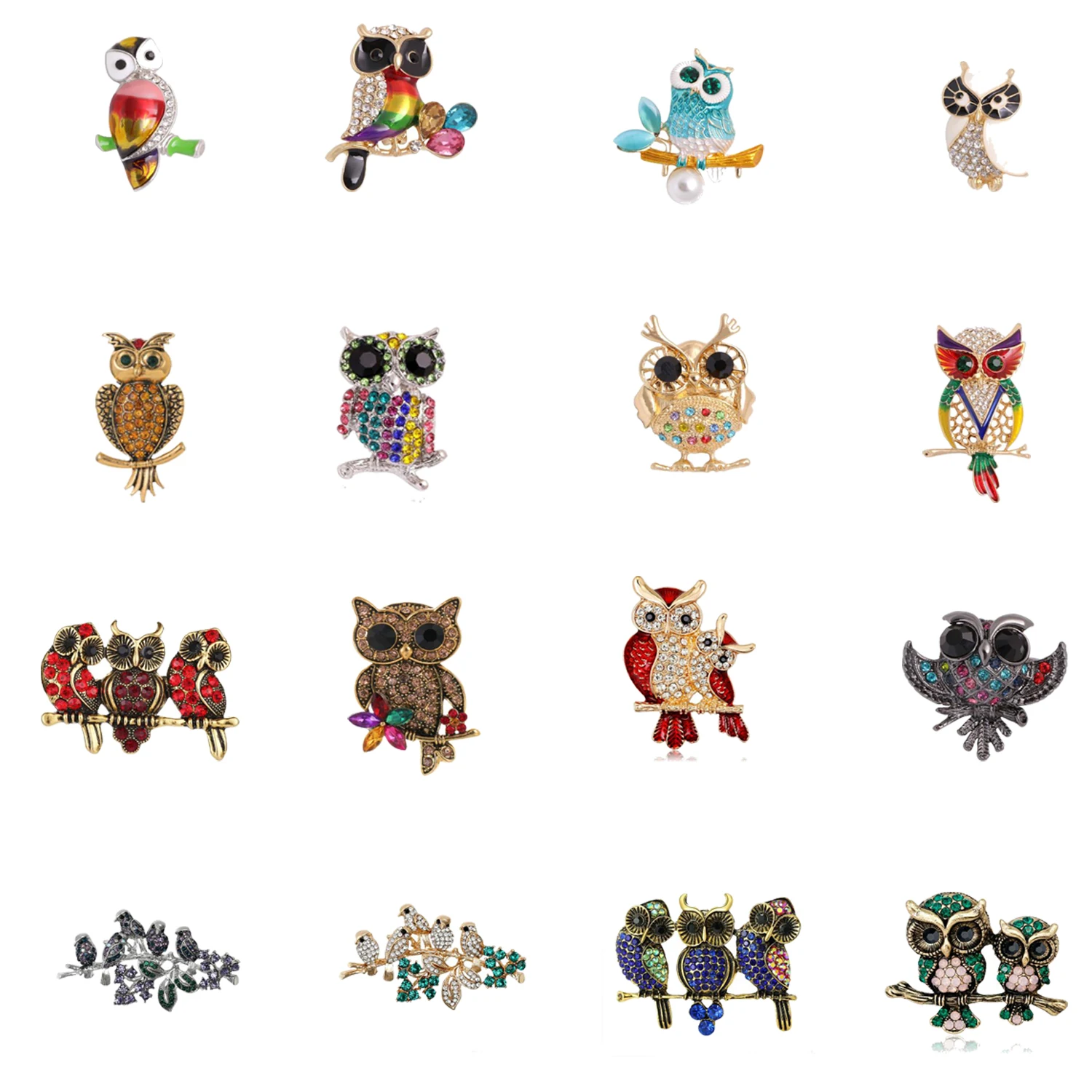 Owl brooch high-end cute brooch personality temperament sweater decoration chest flower accessories