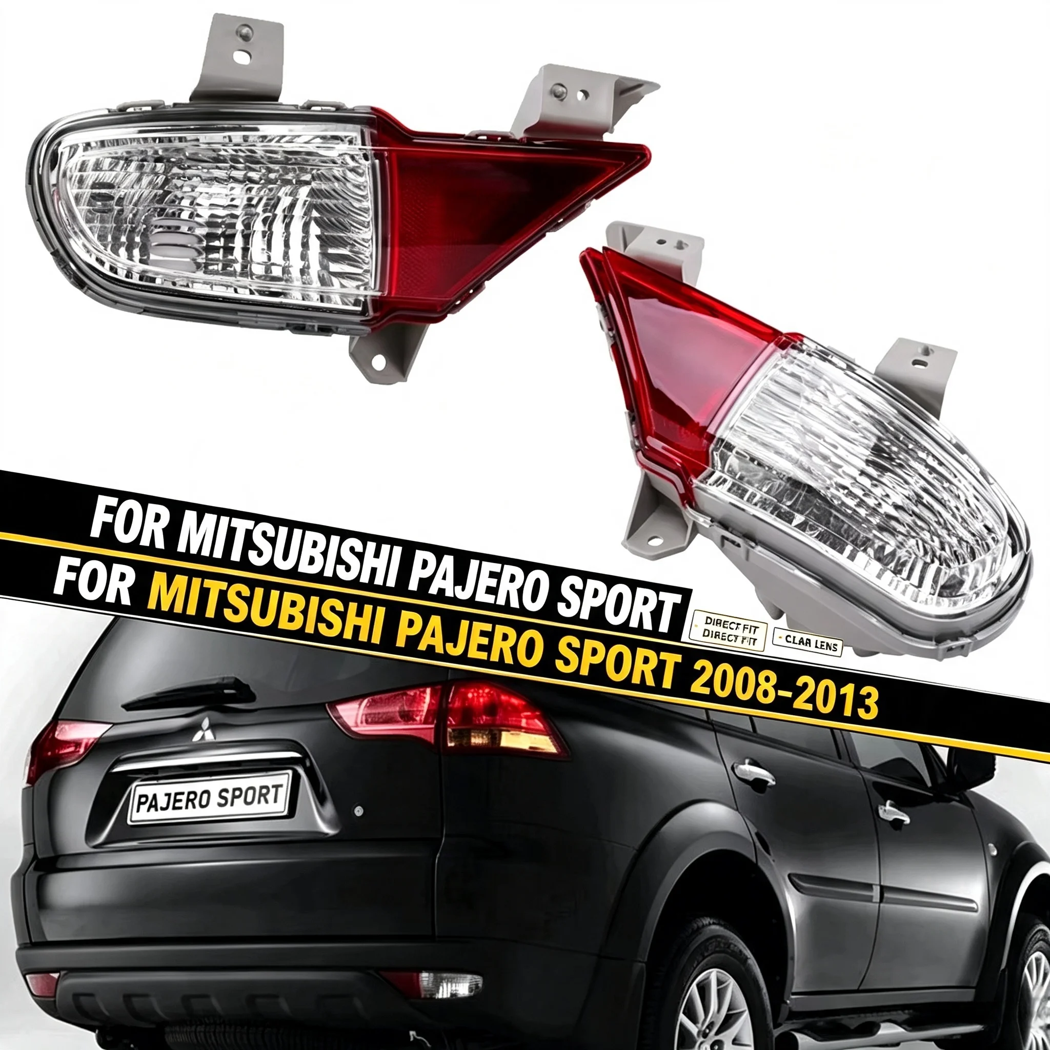 Rear Fog Lamp For Mitsubishi Pajero Sport 2008-2013 Rear Bumper Lamps For Montero Sport Parking L R Lights 8336A073 8336A074