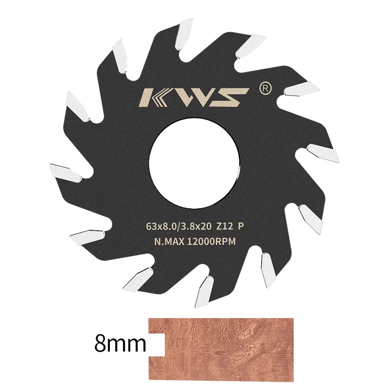 2.5 "fresa com mandril. 63mm tct entalho lâminas de serra. 63x20mmx12t grooving viu lâminas com 1/2 "haste. Espessura 1-6mm