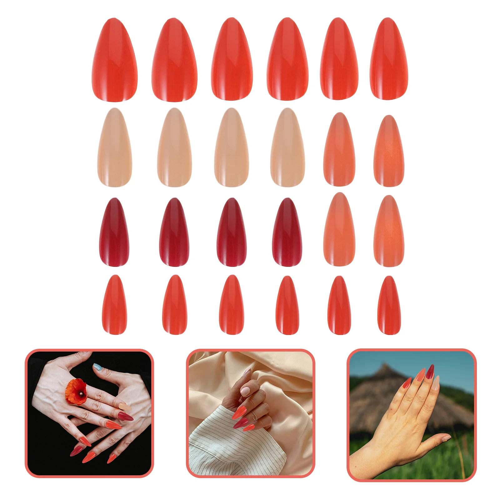 

24 шт., изысканный дизайн, накладные ногти, накладные ногти, женский маникюрный набор, принадлежности для маникюра накладных ногтей, принадлежности для дизайна ногтей