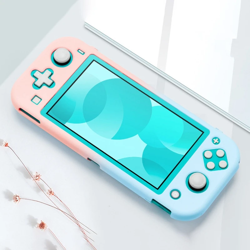 Защитный чехол для Nintendo Switch Lite, красочный, милый, жесткий, задняя крышка, аксессуары для игровой консоли, фиолетово-розовый SQ