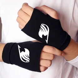 Anime Cartoon Fairy Tail Half Gloves Y2K Spring and Autumn New Warm Gloves Office Typing Half Finger Gloves Gift for Friends