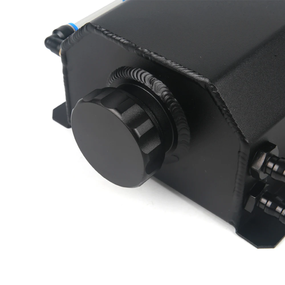 Universal 1L/2L Aluminum Oil Catch Can Reservoir Tank Engine Coolant Radiator Overflow Oil Fuel Tank With Drain Plug Breather