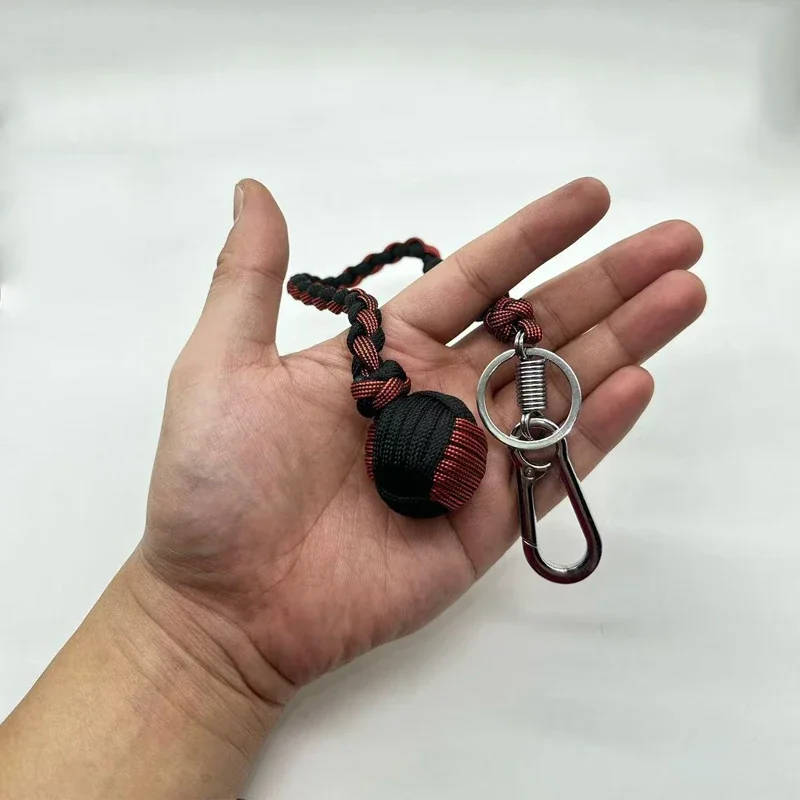 35 cm fai da te scimmia pugno frusta braccialetto esterno EDC corda di autodifesa sfera d'acciaio interruttore finestra strumenti portachiavi di sicurezza personale