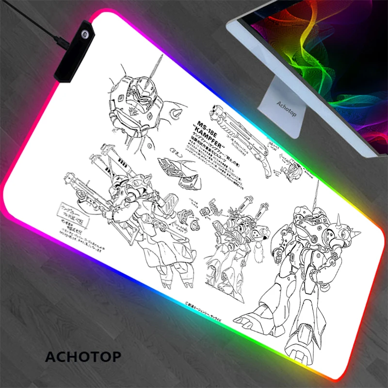 

900x400mm Anime mouse Pad Gaming RGB MousePad Large Overlock Speed Gamer LED Mouse Pad Soft Laptops Gamer for Gaming mouse mat