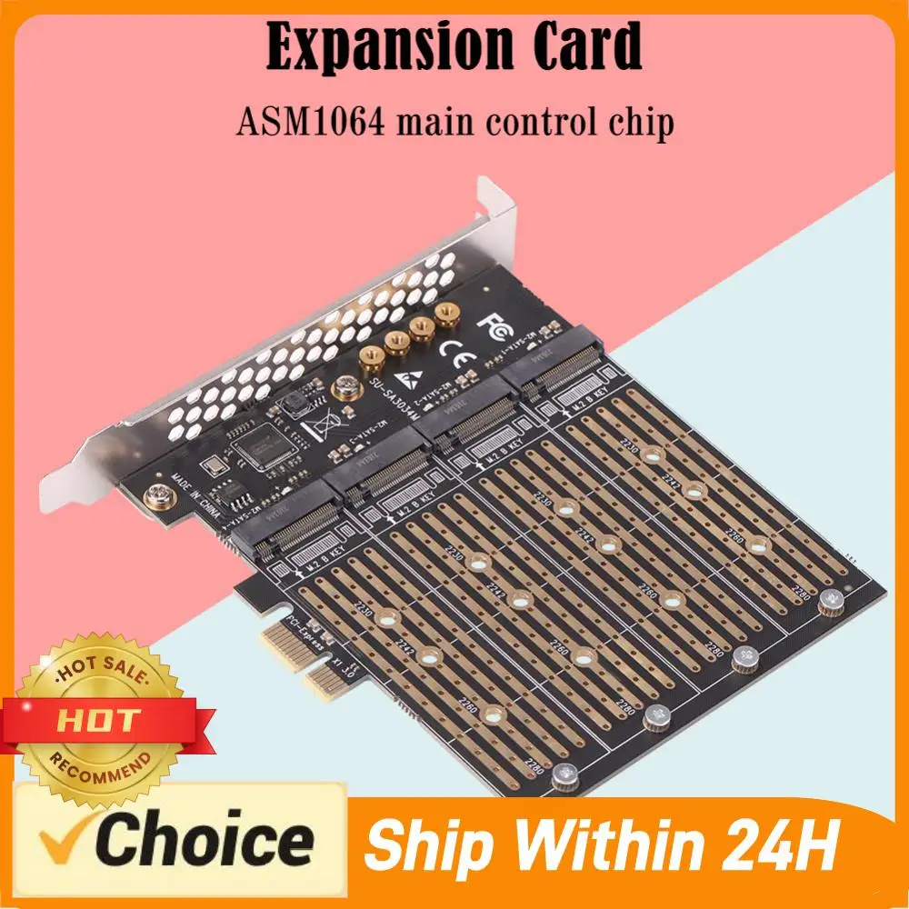 

Карта-удлинитель SA3034M NVME M.2 на PCI-E 1x для M-Key NVME/B-Key SATA, компьютерная карта-райзер для Windows/Linux